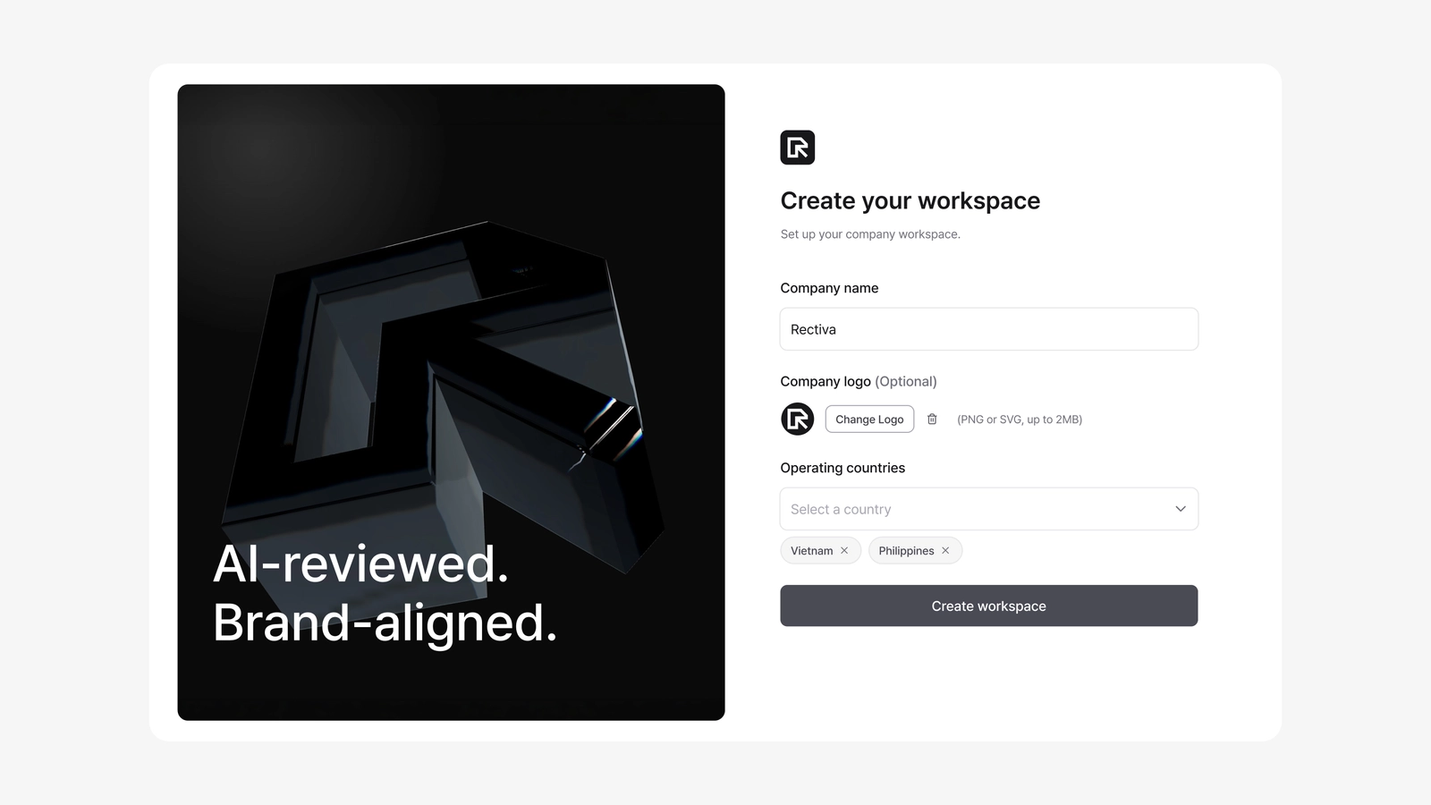Signing up creates a company workspace with you as its Super Admin