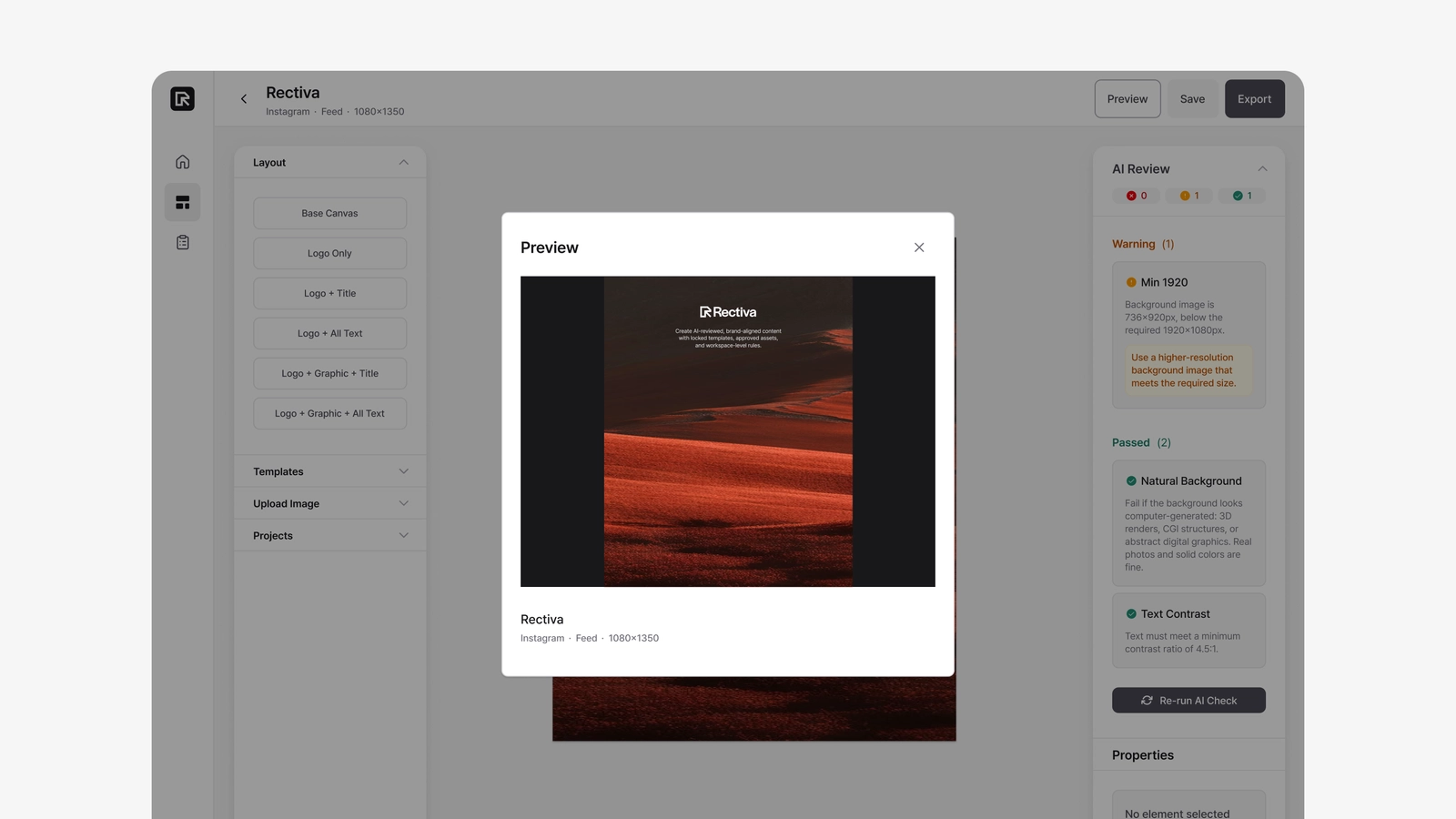 Use Save to store your work and regenerate the preview